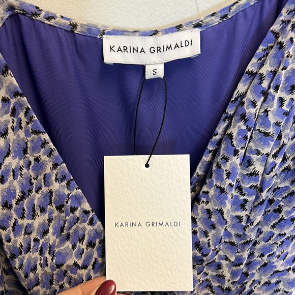 KARINA GRIMALDI Purple Wrap Dress - Picture 5 of 6